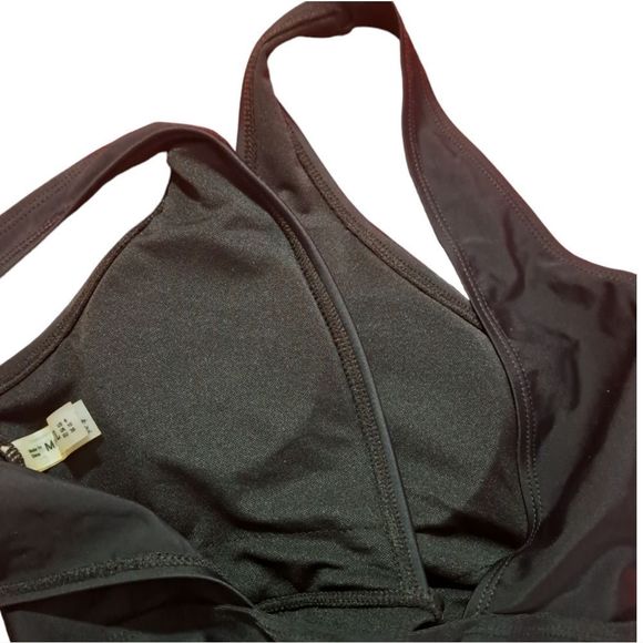 ZAFUL Plunging Neck High Leg One-piece Swimwear Black - Picture 8 of 9